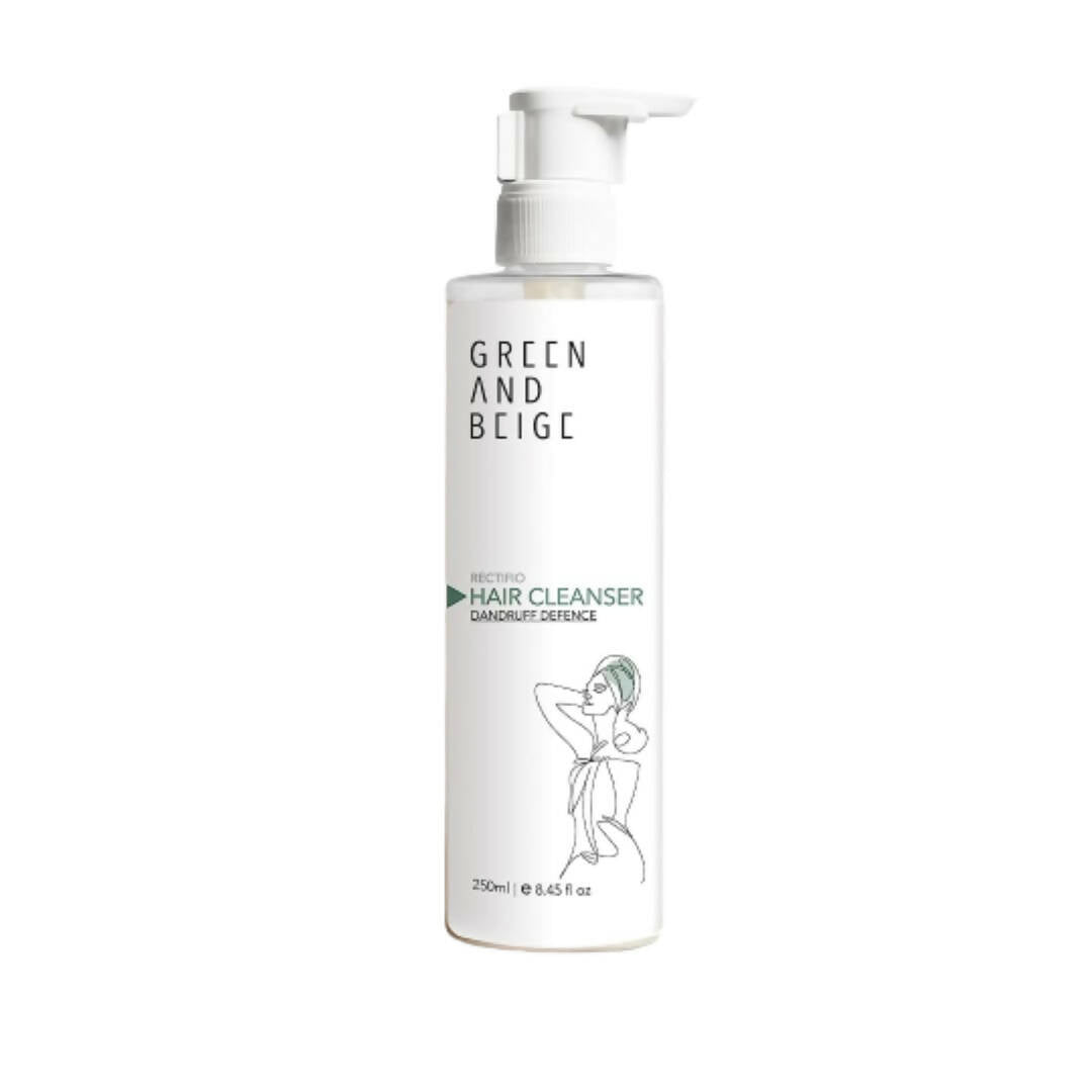 Green And Beige Dandruff Defence Hair Cleanser