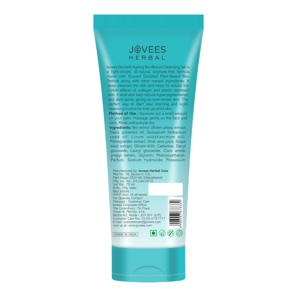 Jovees Bio-Retinol Revita Ageing Cleansing Gel - DrMediCart