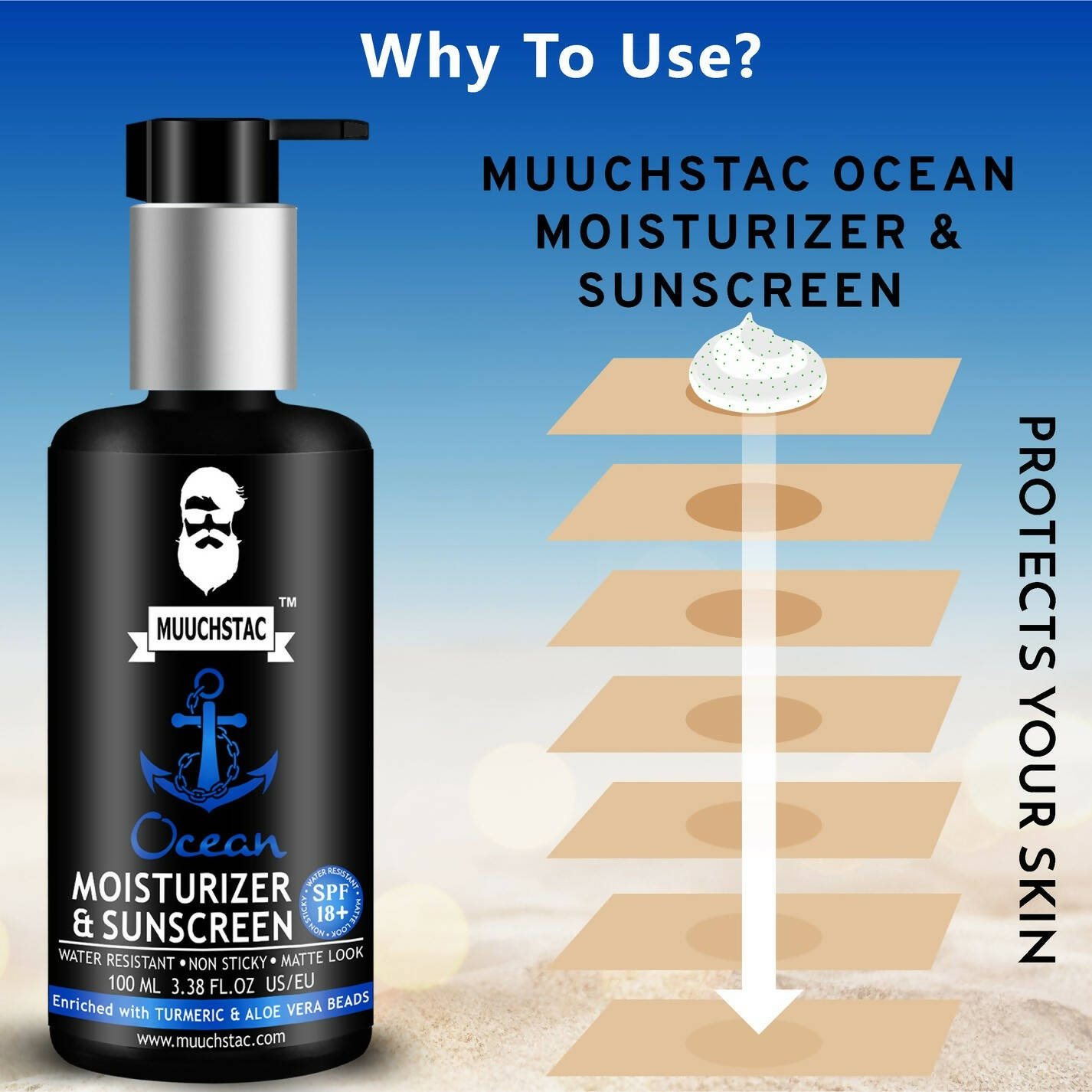 Muuchstac Ocean Moisturizer & Sunscreen For Men - DrMediCart