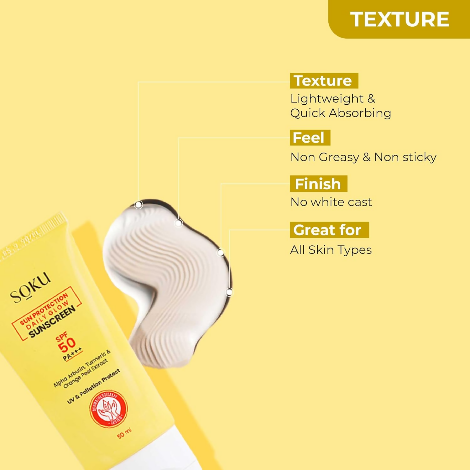 SOKU Sun Protection Daily Glow Sunscreen SPF 50