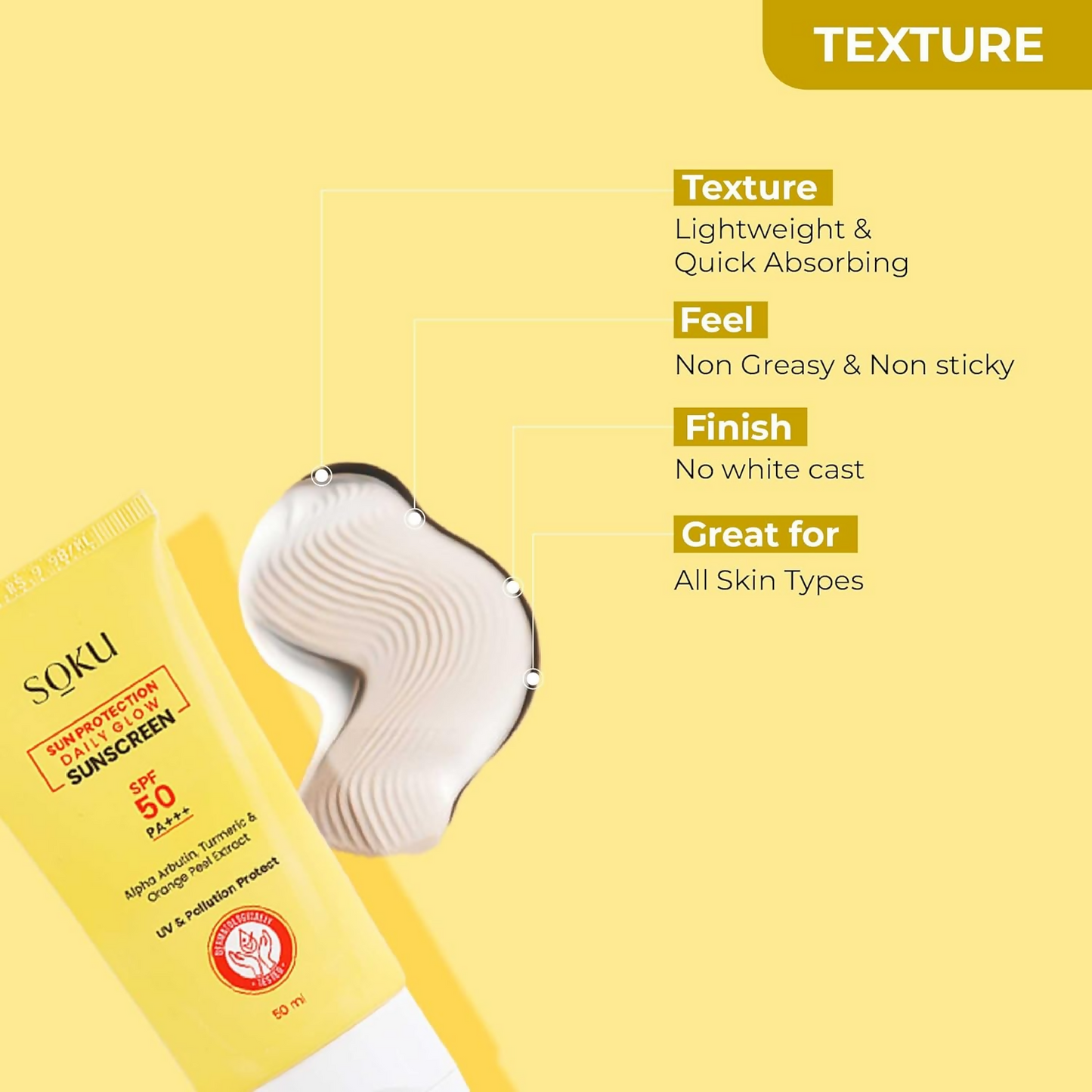 SOKU Sun Protection Daily Glow Sunscreen SPF 50