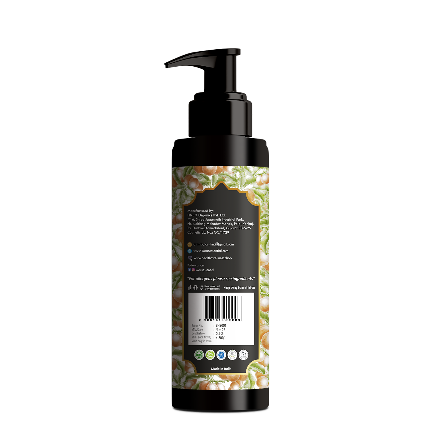 Korus Essential Shea Butter Shampoo With Onion & Hibiscus Extract