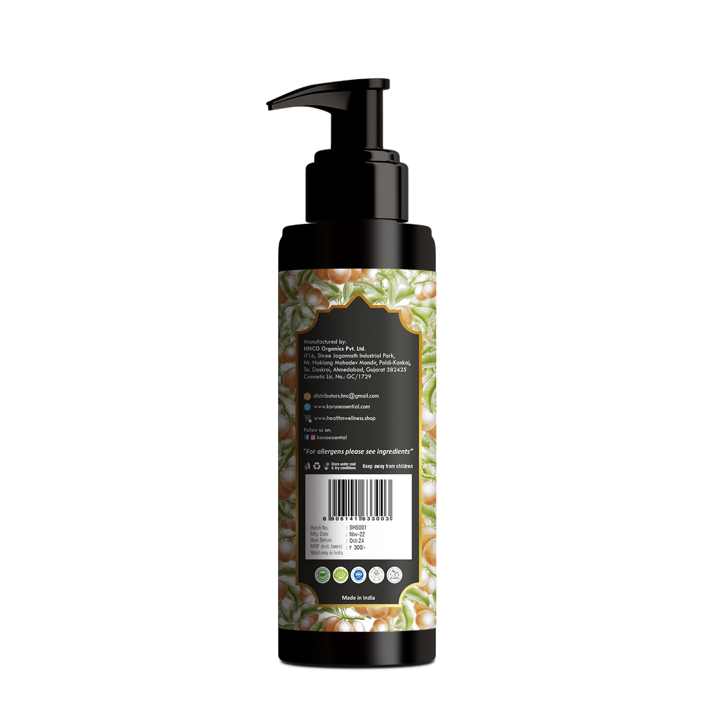 Korus Essential Shea Butter Shampoo With Onion & Hibiscus Extract