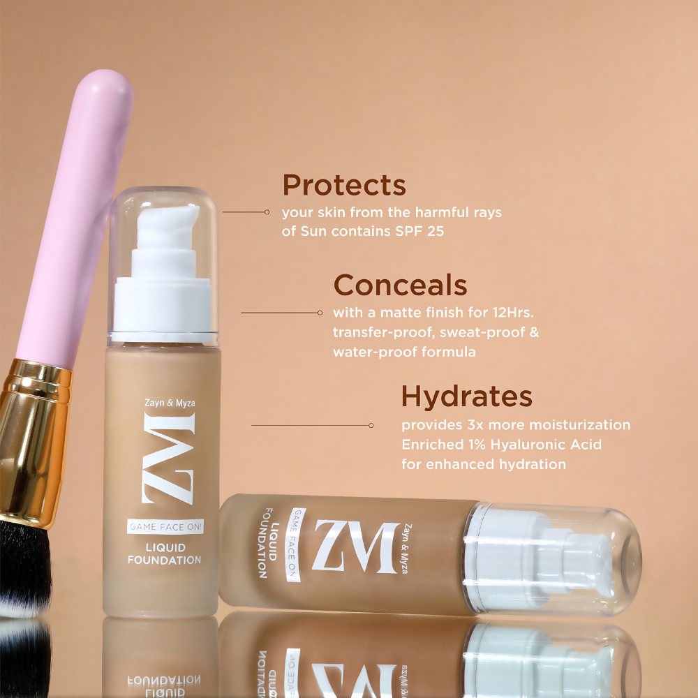 Zayn & Myza Game Face On Liquid Foundation With SPF 25  - Vanilla