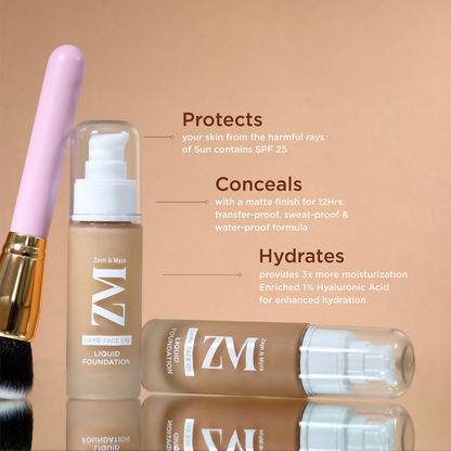 Zayn & Myza Game Face On Liquid Foundation With SPF 25  - Vanilla