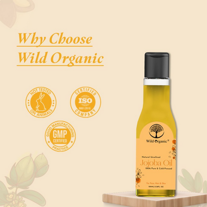 Wild Organic Cold Pressed Unrefined Jojoba Oil
