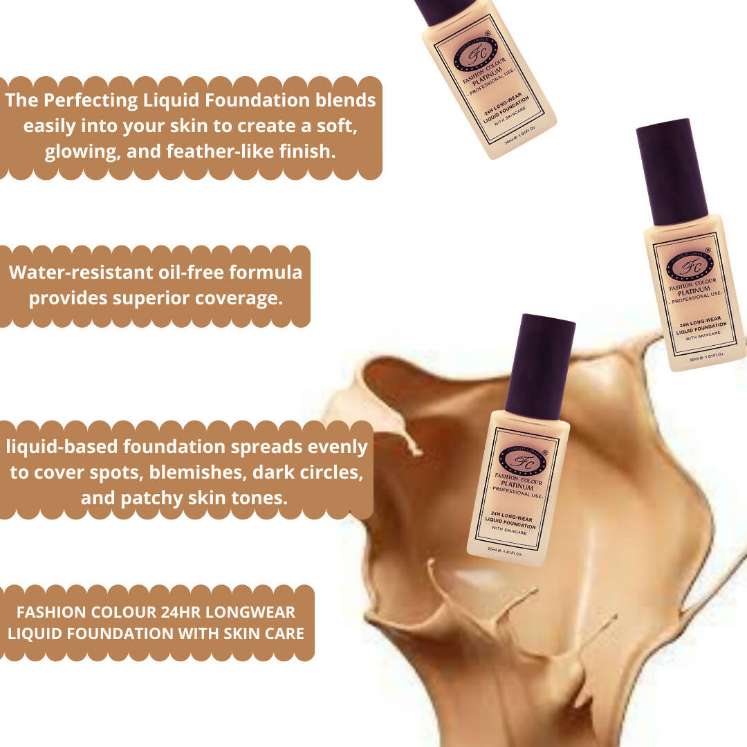 Fashion Colour 24HR Long Wear Liquid Foundation-Sunrise (Light Skin Tone)