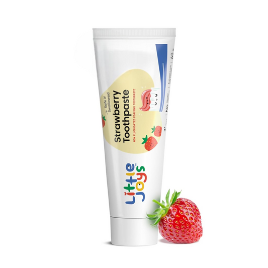Little Joys Joys Strawberry Flavour Toothpaste For Kids (2-5 Yrs) Strengthens Gums & Whitens Teeth