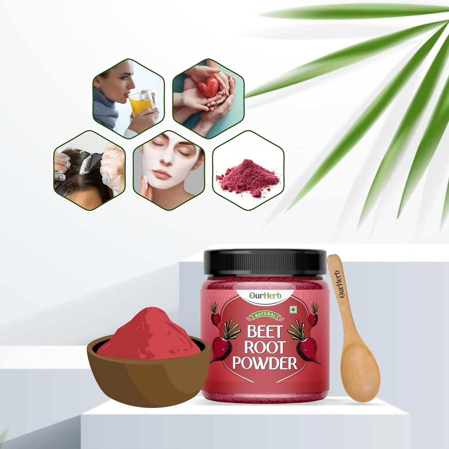 OurHerb Beetroot Powder Pure & Natural For Face And Hair