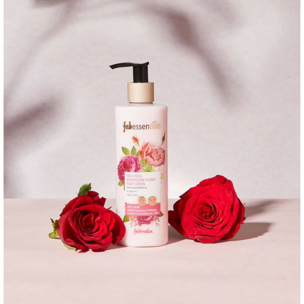 fabessentials wild rose wheatgerm honey body lotion buy in usa