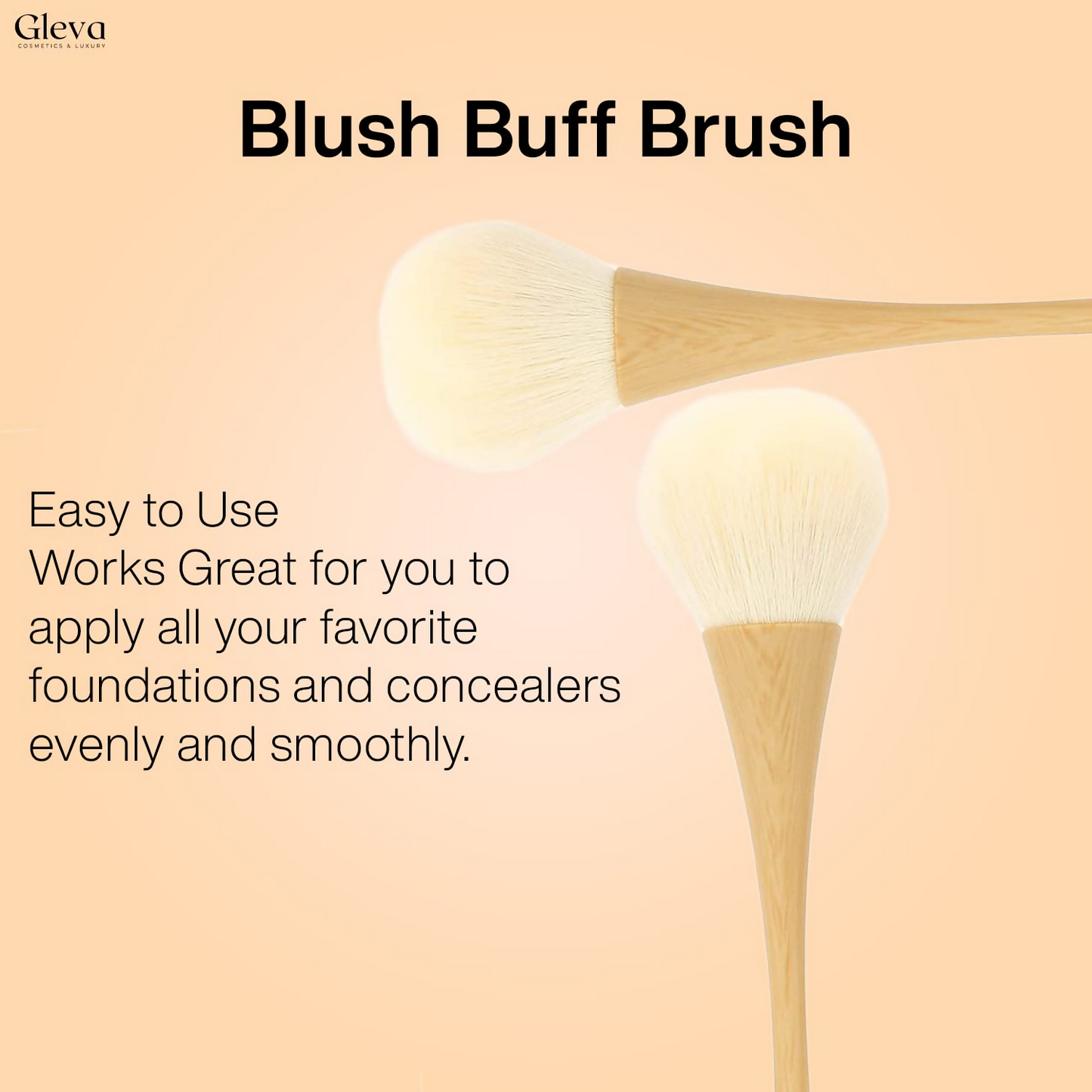 Gleva Ultimate Blend Makeup Brush - Light Wood