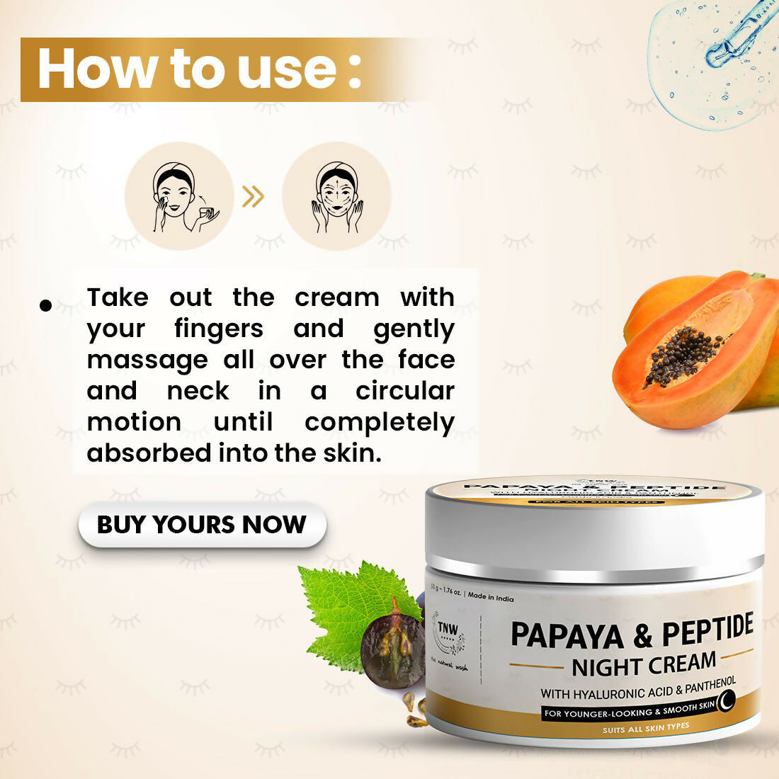 The Natural Wash Papaya & Peptide Night Cream