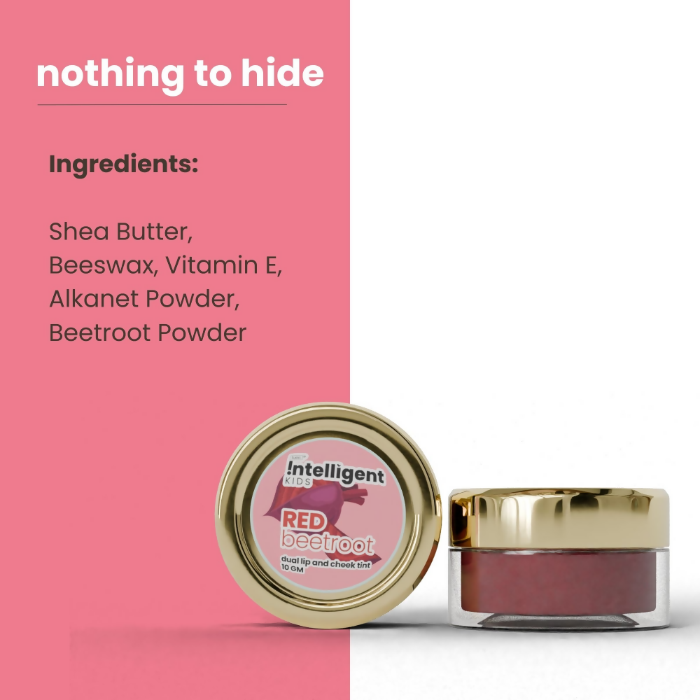 TuCo Intelligent Kids Lip & Cheek Tint For Natural Glow With Beetroot & Shea Butter