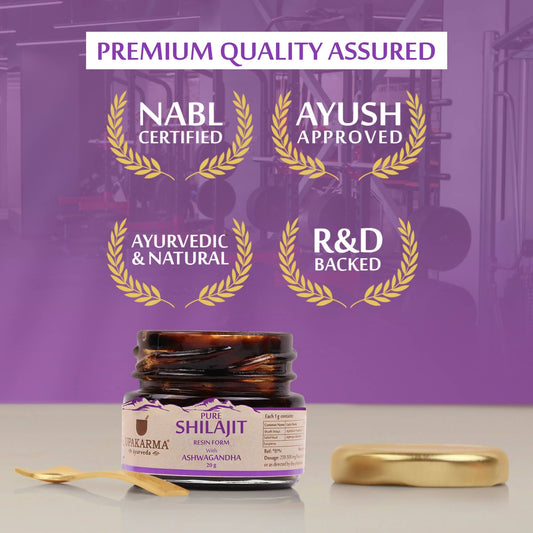 Buy Upakarma Ayurveda Pure SJ Resin with Ashwagandha & Pure SJ Resin with Gold Dust Combo from DrMediCart, Ship from India to USA