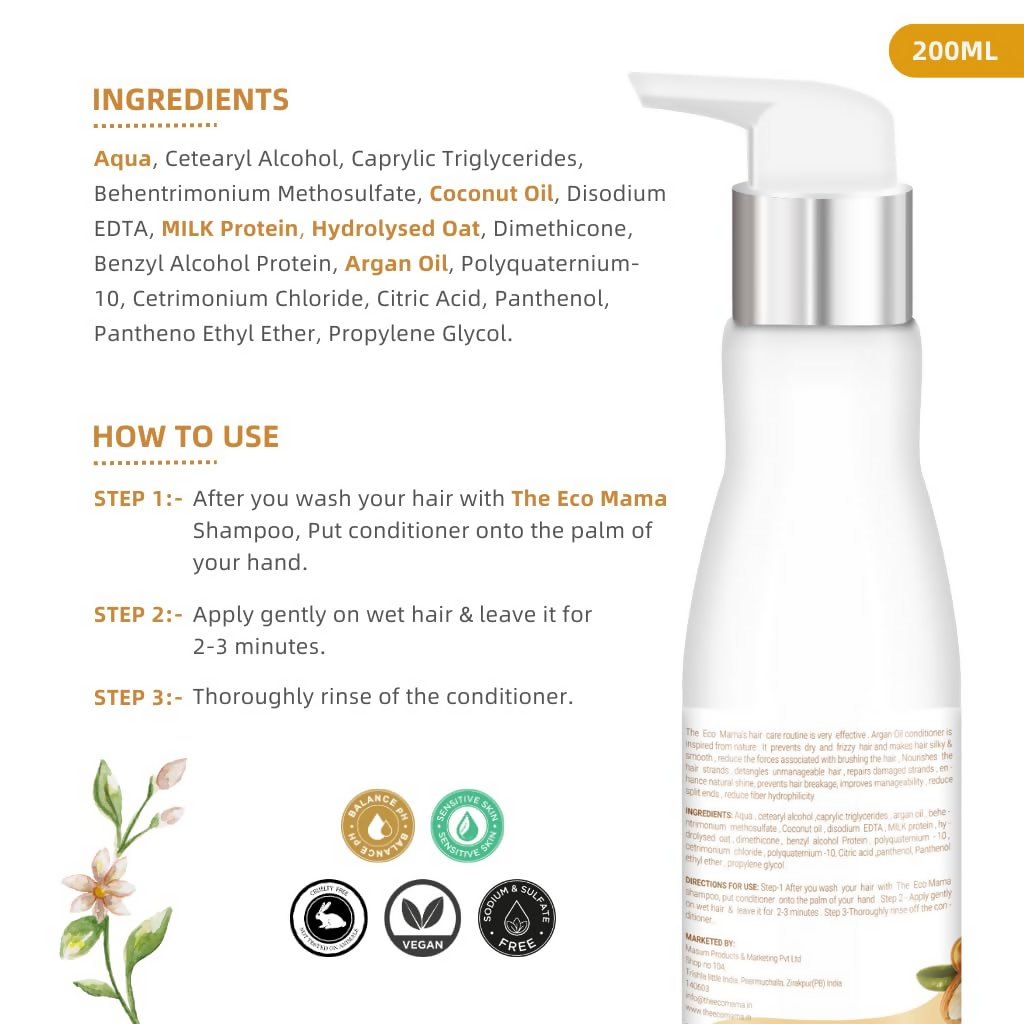The Eco Mama Argan Keratin Hair Conditioner
