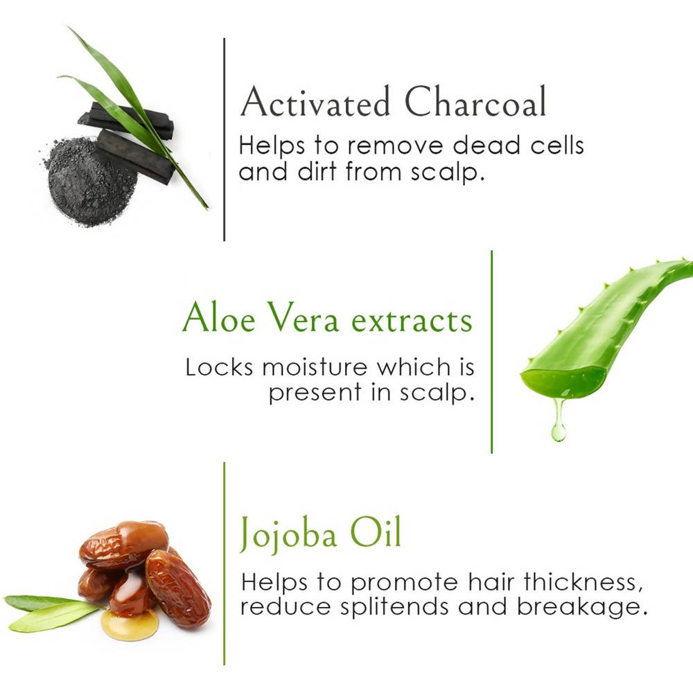 Wow Skin Science Activated Charcoal & Keratin Shampoo - DrMediCart