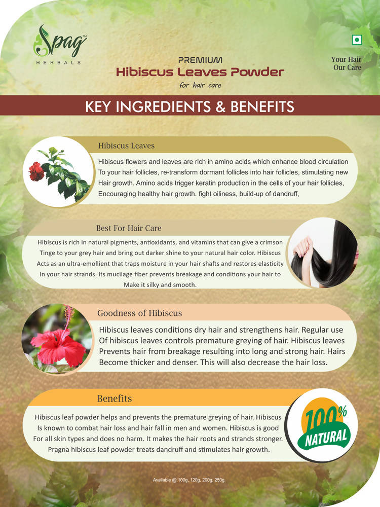 Spag Herbals Premium Hibiscus Leaf Powder