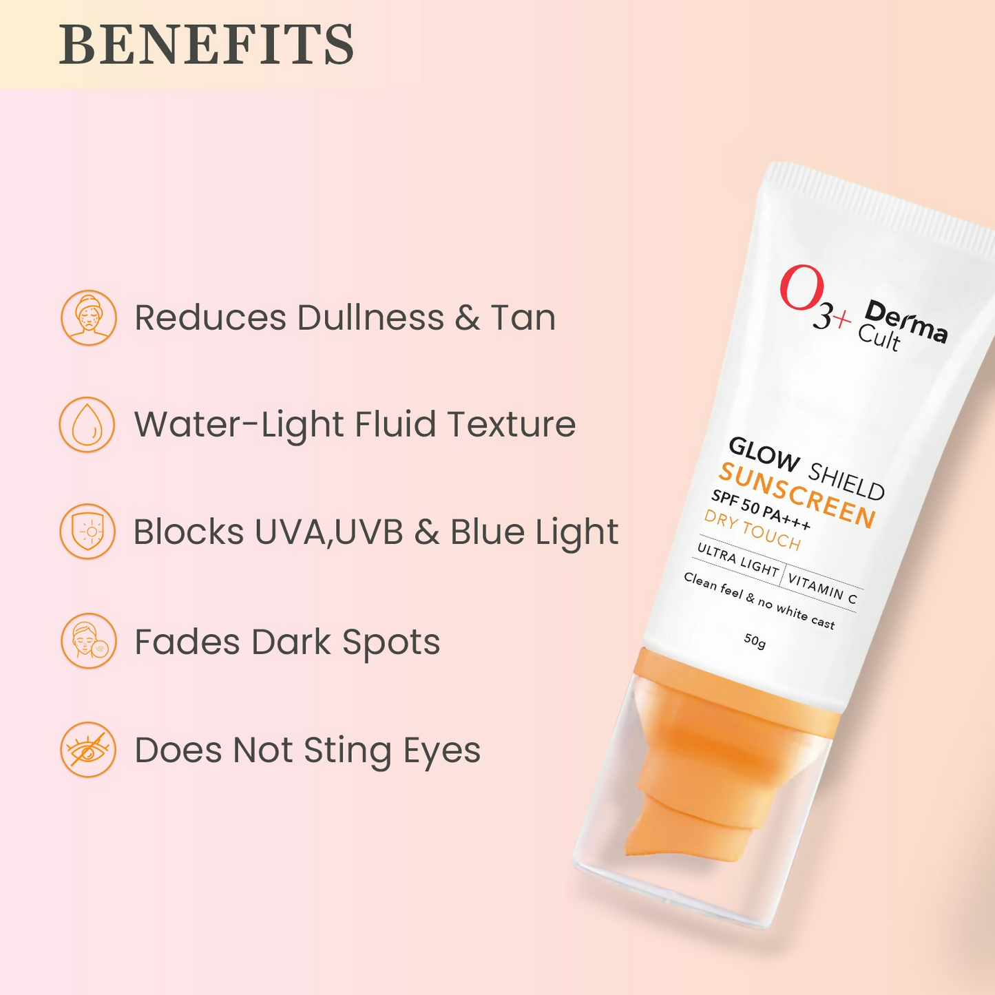 Professional O3+ Derma Cult Glow Shield Sunscreen SPF 50 PA+++