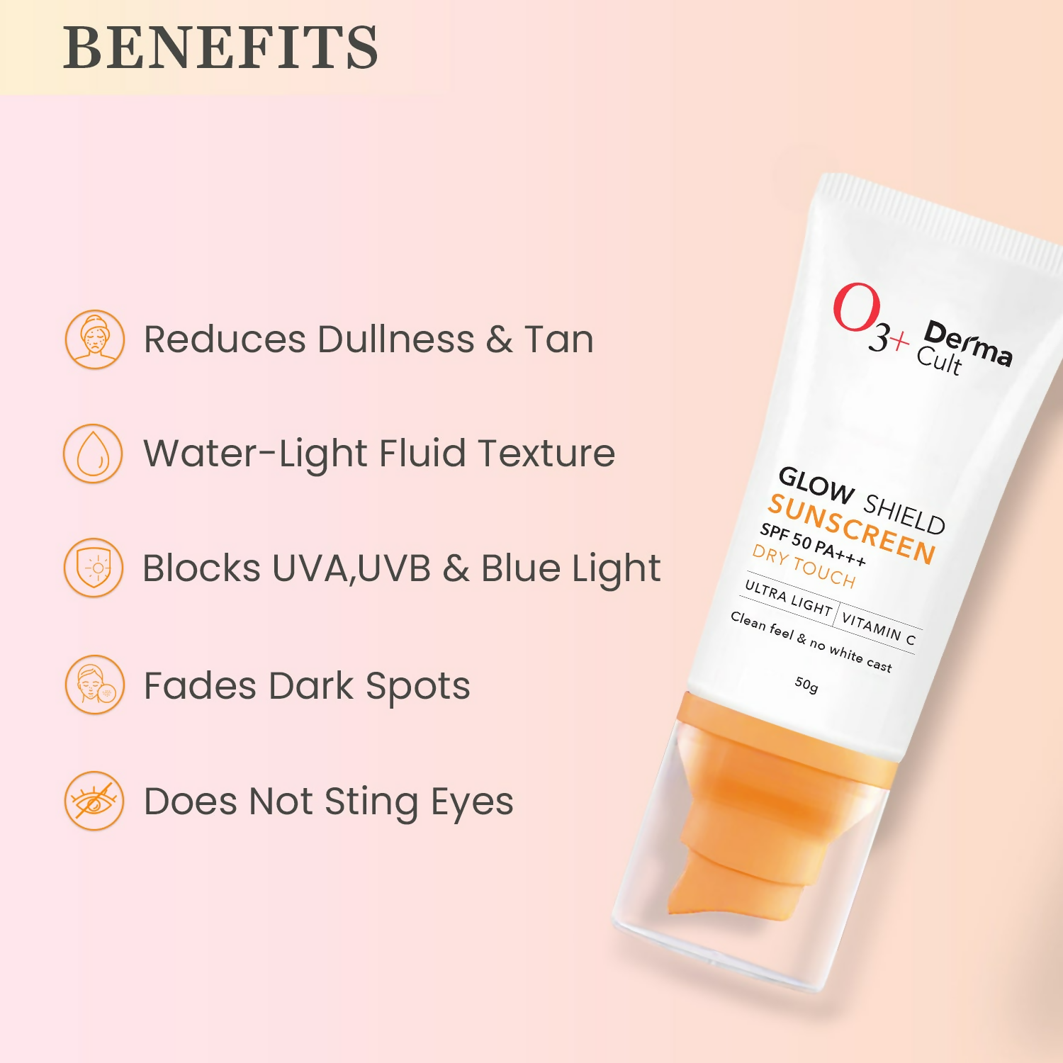 Professional O3+ Derma Cult Glow Shield Sunscreen SPF 50 PA+++