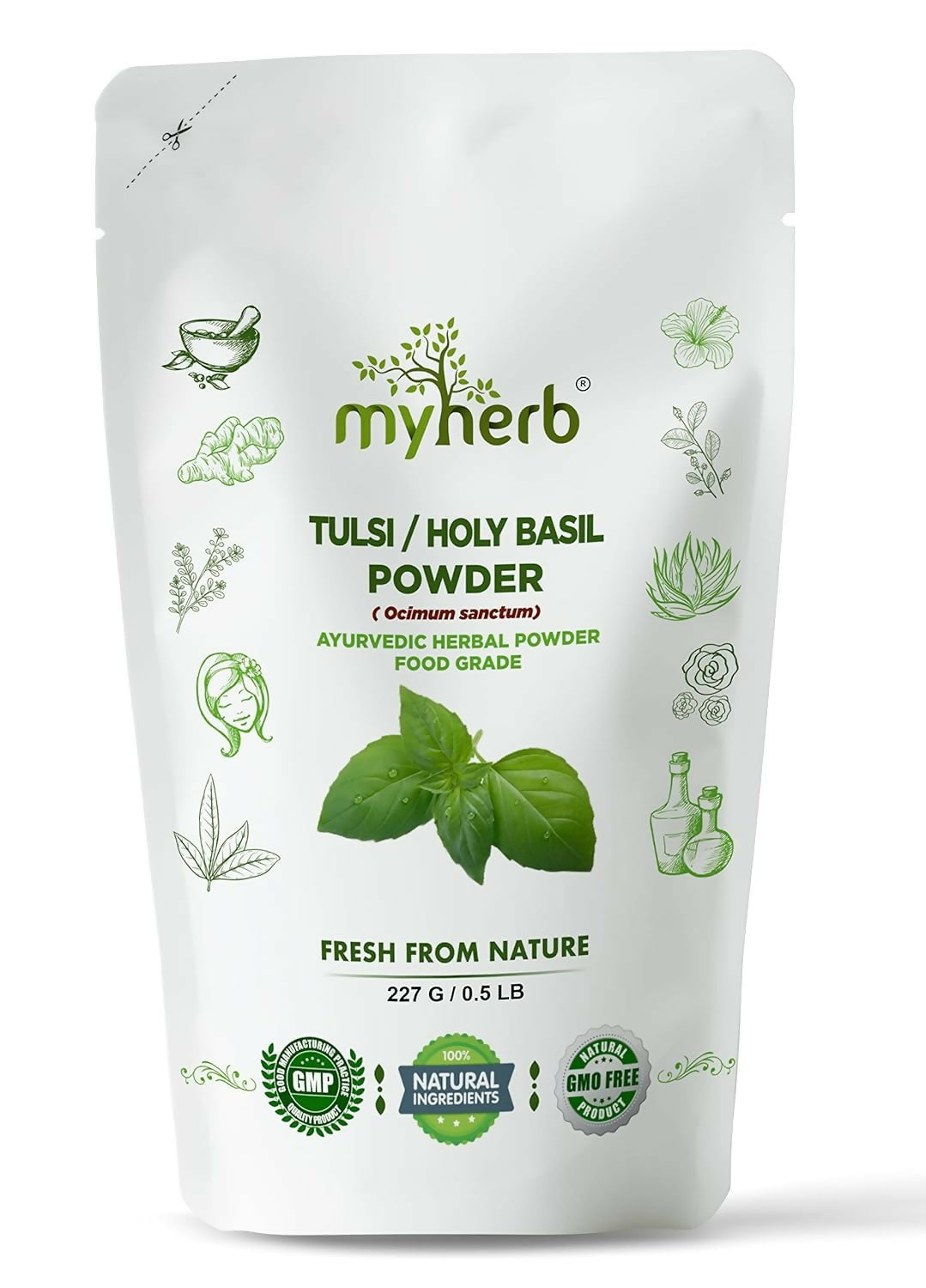 Myherb Natural Organic Tulsi Powder