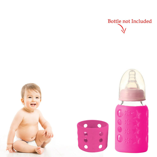 Buy Safe-O-Kid Silicone Baby Feeding Bottle Cover Cum Sleeve for Insulated Protection Small 60mL- Pink from DrMediCart, Ship from India to USA