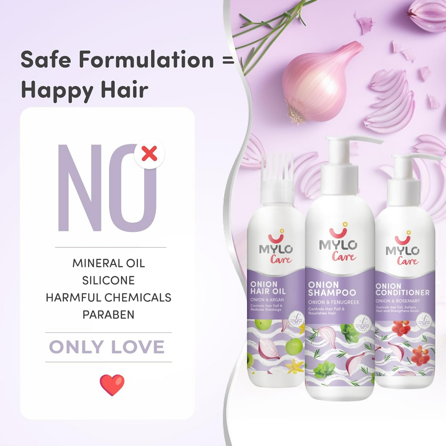 Mylo Care Anti Hairfall Onion Care Kit