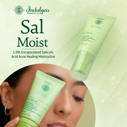 Indulgeo Essentials Sal Moist - Encapsulated Salicylic Acid Acne Healing Face Moisturiser 1.5%