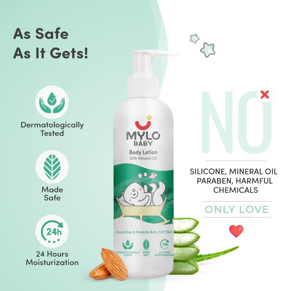 Mylo Baby Lotion Long Lasting 24 Hours Moisturization Soothes Dryness