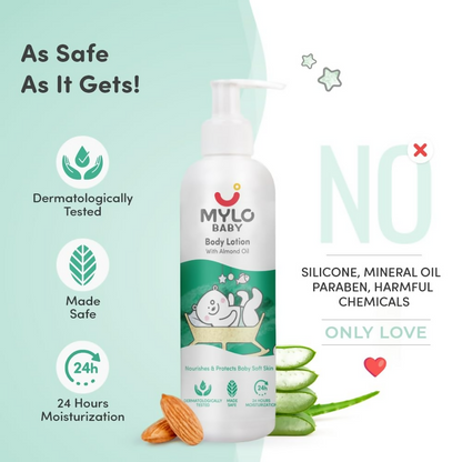 Mylo Baby Lotion Long Lasting 24 Hours Moisturization Soothes Dryness