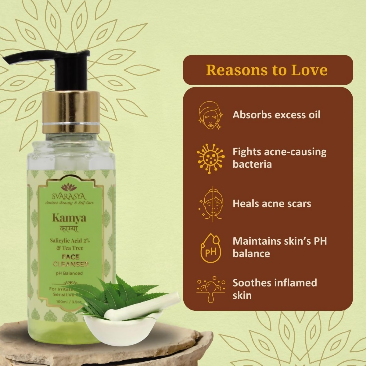 Svarasya Kamya Salicylic Acid and Tea Tree Face Cleanser - DrMediCart
