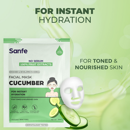 Sanfe Instant Hydration Cucumber Facial Mask