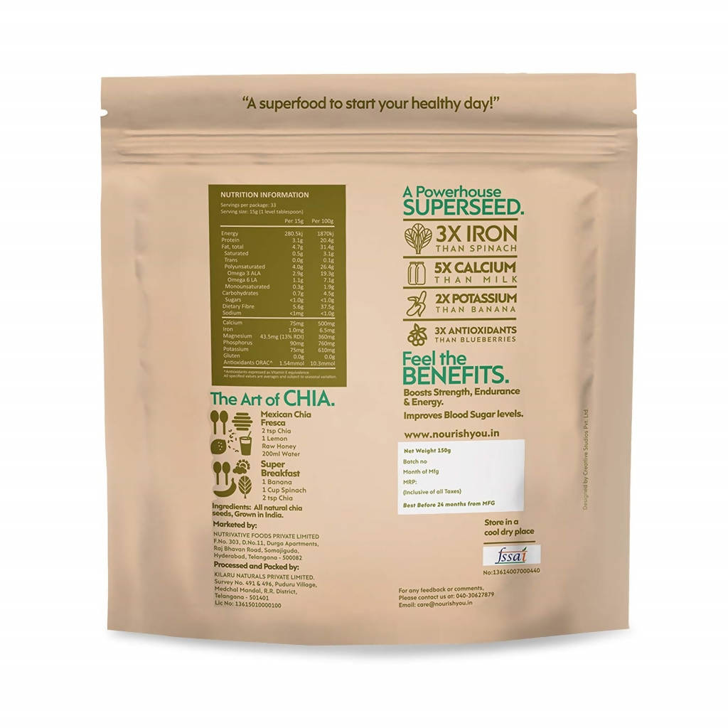 Nourish You Organic White Chia Seeds