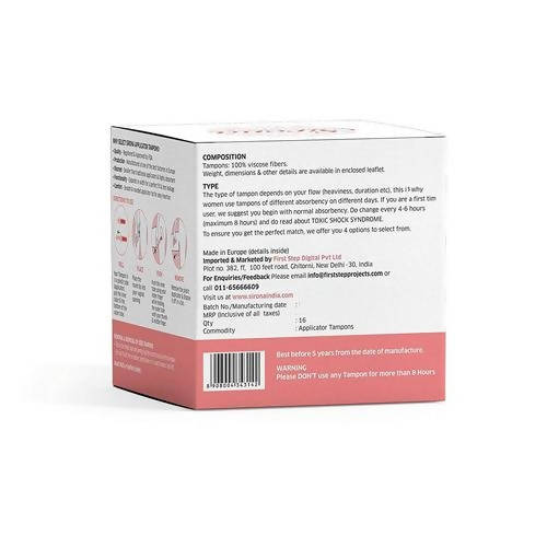 Sirona Super Plus Heavy Flow Applicator Tampons