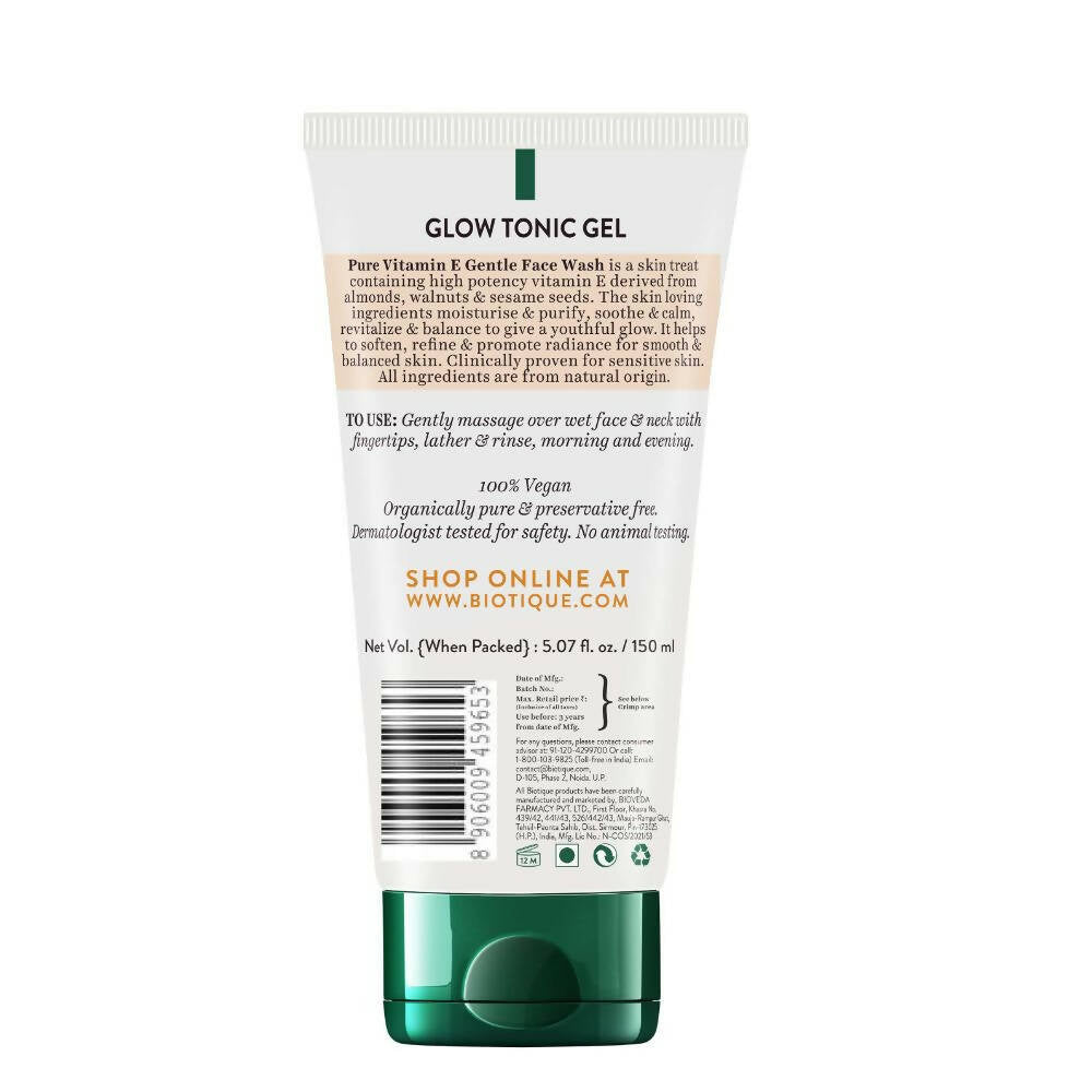 biotique glow tonic gel pure vitamin e gentle face wash buy in usa