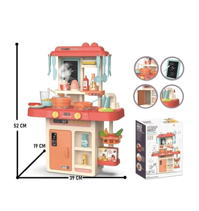 Plastic 3 in 1 Portable Pretend Food Party Role Cooking Kitchen Play Set Toy for Boys and Girls - Drmedicart