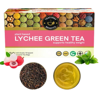 Buy Teacurry Lychee Flavor Green Tea Bags from DrMediCart