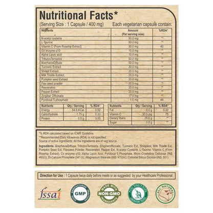 Pure Nutrition Kidney Detox with Turmeric & Vitamin C Veg Capsules