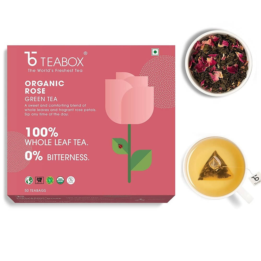 Teabox Organic Rose Green Tea Bags - Drmedicart