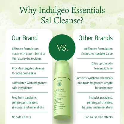 Indulgeo Essentials Sal Cleanse - Salicylic Acid Foaming Face Wash