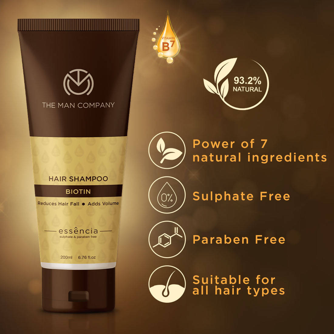 The Man Company Hair Shampoo Biotin - Drmedicart