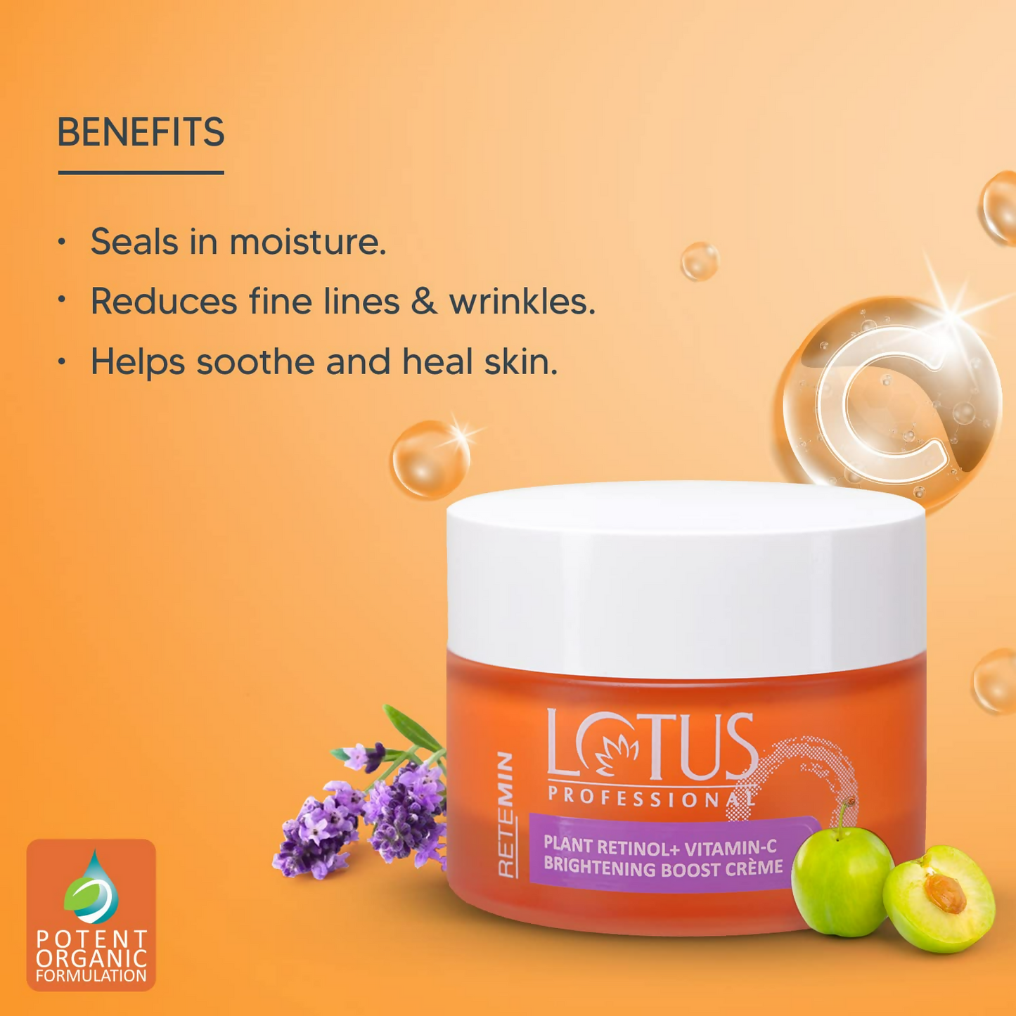 Lotus Professional Retemin Plant Retinol & Vitamin C Brightening Boost Cream