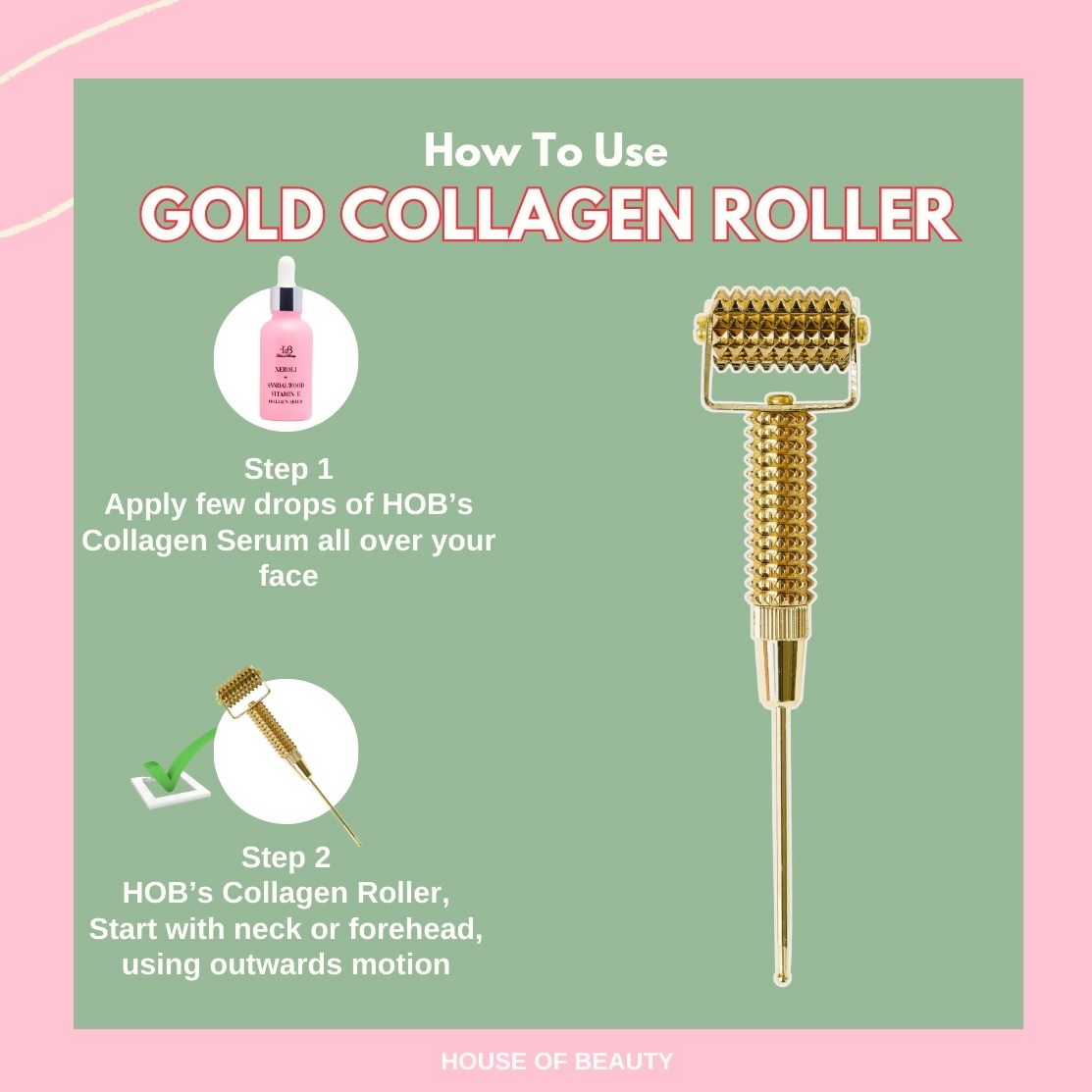 House of Beauty Gold Collagen Roller