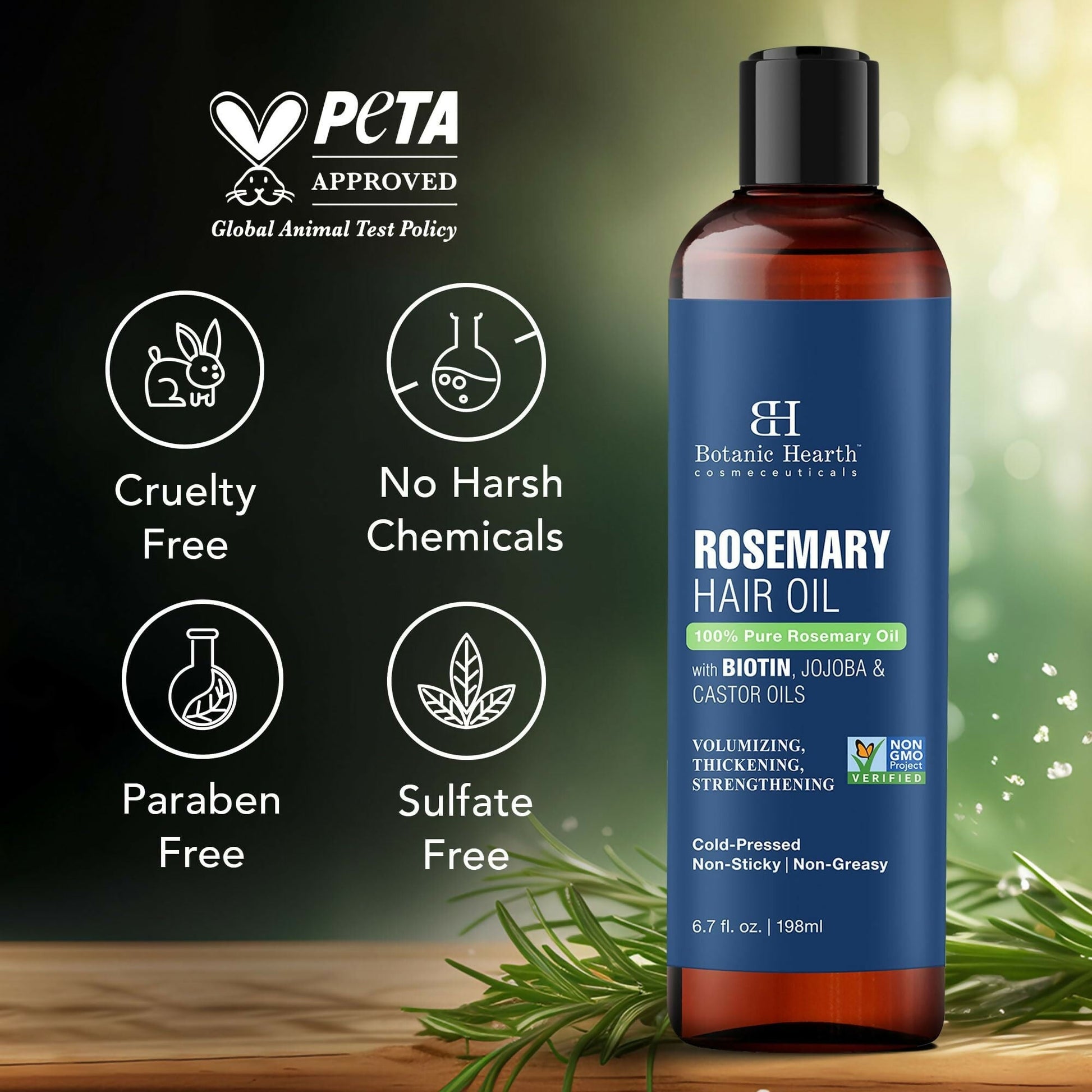 Botanic Hearth 100% Pure Rosemary Oil For Hair Growth, Controls Hair Fall, Promotes New Hair Growth