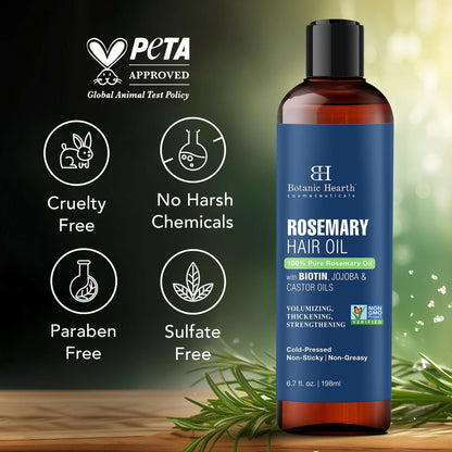 Botanic Hearth 100% Pure Rosemary Oil For Hair Growth, Controls Hair Fall, Promotes New Hair Growth