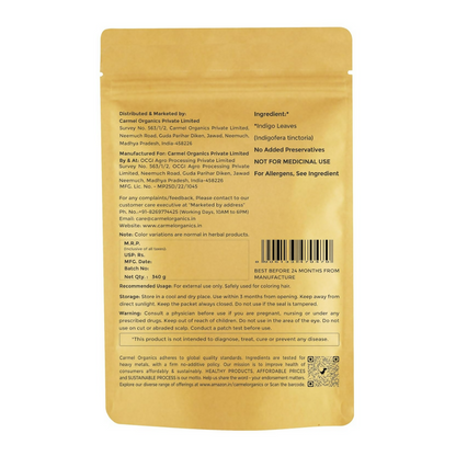 Carmel Organics Indigo Leaves Powder