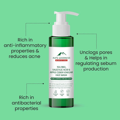 alps goodness tea tree salicylic acid apple cider vinegar face wash buy in usa