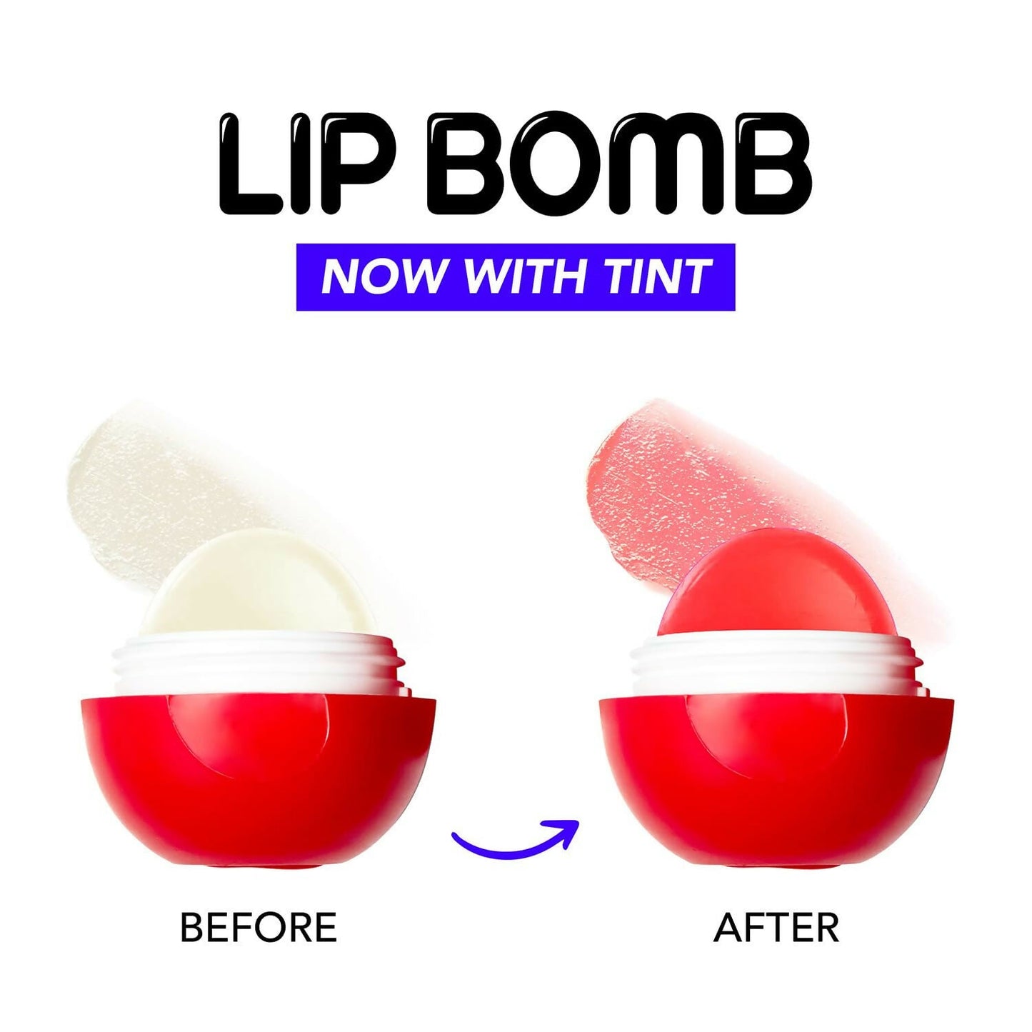 Blue Heaven Tinted Lip Balm Strawberry infused with Shea Butter, Almond oil and Vitamin E