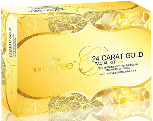 Buy Herbal Tree 24 Carat Gold Facial kit For age support , Gold Radiance & Instant Glow from DrMediCart, Ship from India to USA