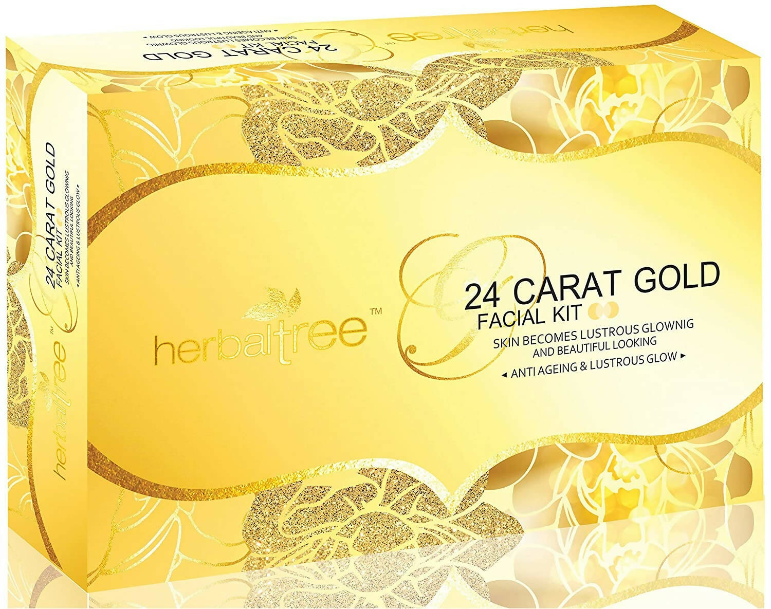 Herbal Tree 24 Carat Gold Facial kit For Anti-Ageing, Gold Radiance & Instant Glow