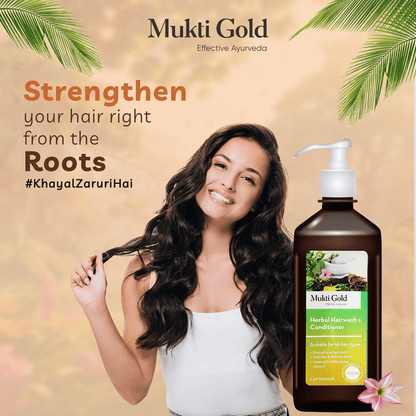 Axiom Mukti Gold Herbal Hair Wash + Conditioner